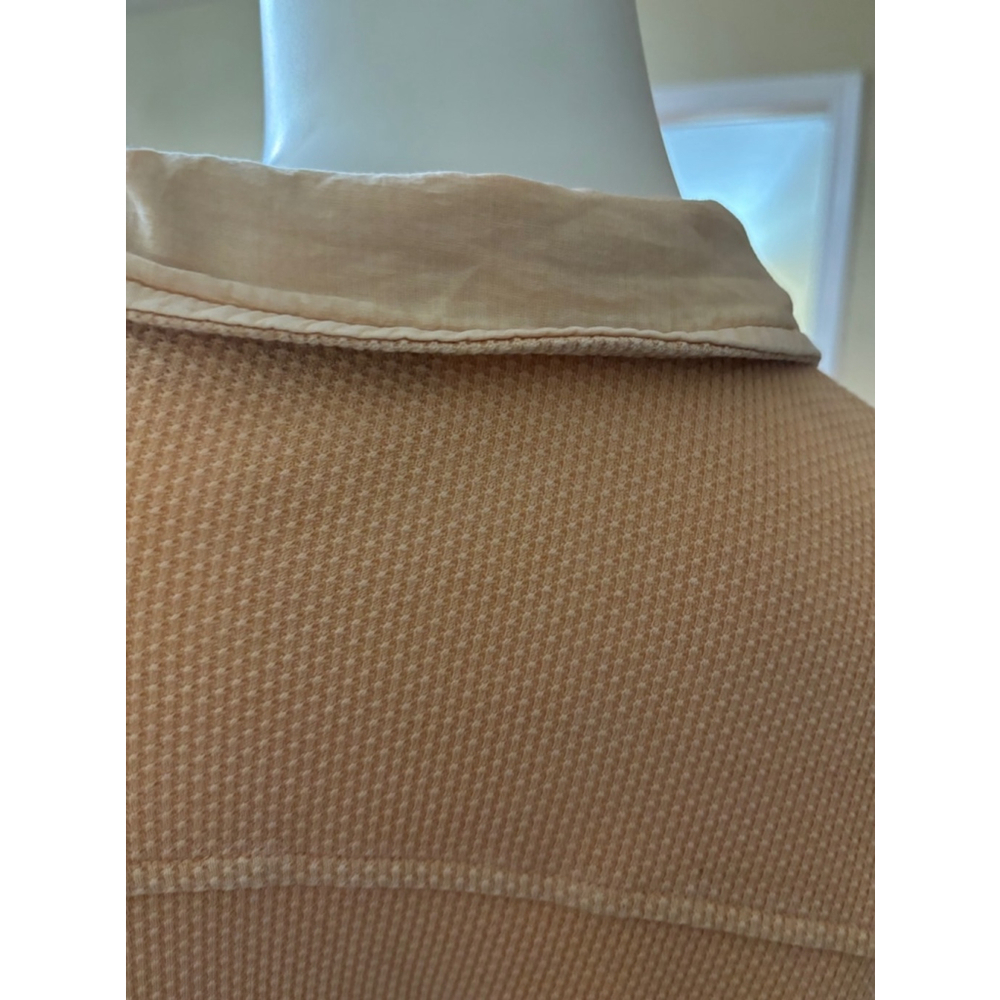 Women's Blue B Collection Peach Button-Down Shirt Size L - Picture 7 of 7